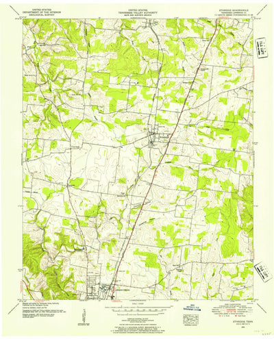 United States Geological Survey Ethridge, TN (1951, 24000-Scale) digital map