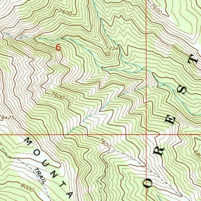 United States Geological Survey Etna, WY-ID (1966, 24000-Scale) digital map