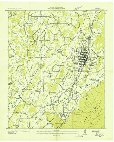 United States Geological Survey Etowah, TN (1935, 24000-Scale) digital map