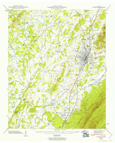 United States Geological Survey Etowah, TN (1943, 24000-Scale) digital map