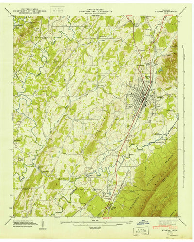United States Geological Survey Etowah, TN (1944, 24000-Scale) digital map