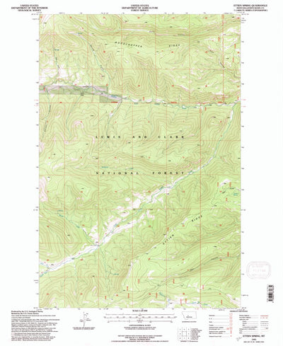 United States Geological Survey Ettien Spring, MT (1995, 24000-Scale) digital map
