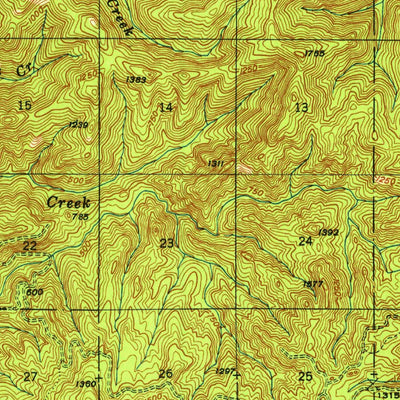 United States Geological Survey Euchre Mountain, OR (1942, 62500-Scale) digital map