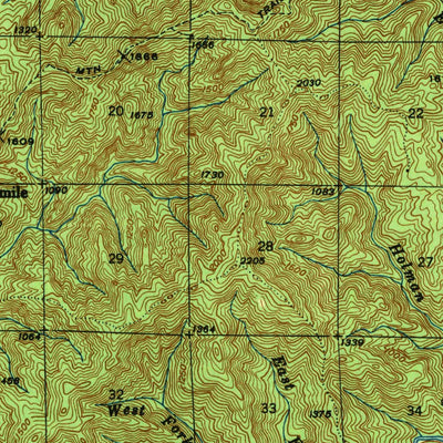 United States Geological Survey Euchre Mountain, OR (1943, 62500-Scale) digital map