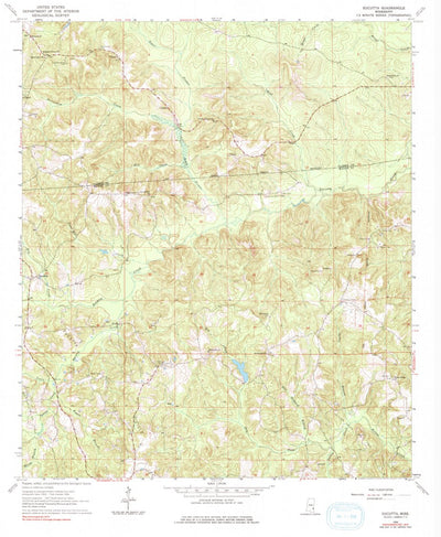 United States Geological Survey Eucutta, MS (1964, 24000-Scale) digital map