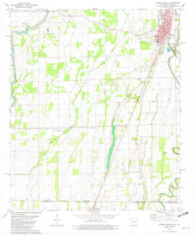 United States Geological Survey Eudora South, AR-LA (1981, 24000-Scale) digital map