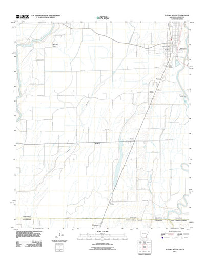 United States Geological Survey Eudora South, AR-LA (2011, 24000-Scale) digital map