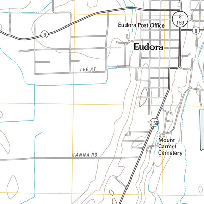United States Geological Survey Eudora South, AR-LA (2011, 24000-Scale) digital map