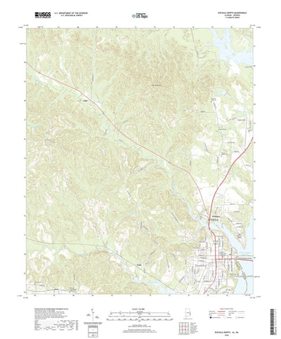 United States Geological Survey Eufaula North, AL (2020, 24000-Scale) digital map