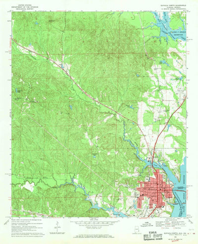 United States Geological Survey Eufaula North, AL-GA (1968, 24000-Scale) digital map