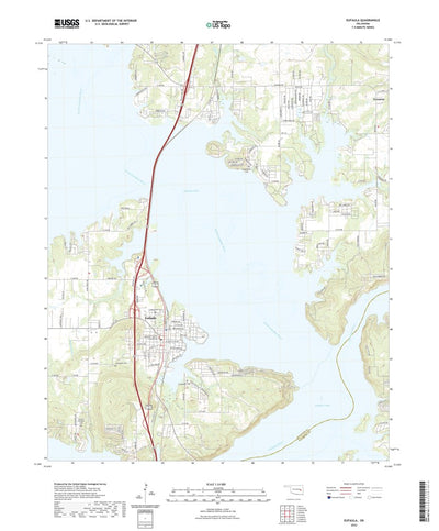 United States Geological Survey Eufaula, OK (2022, 24000-Scale) digital map
