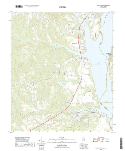 United States Geological Survey Eufaula South, AL (2020, 24000-Scale) digital map