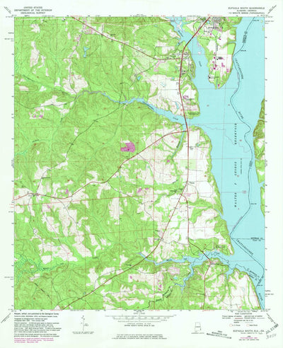 United States Geological Survey Eufaula South, AL-GA (1968, 24000-Scale) digital map