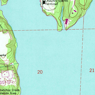 United States Geological Survey Eufaula South, AL-GA (1968, 24000-Scale) digital map