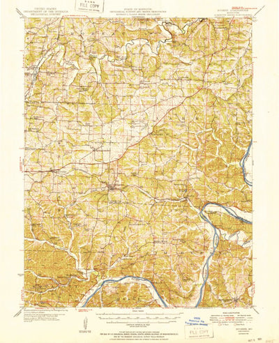 United States Geological Survey Eugene, MO (1951, 62500-Scale) digital map