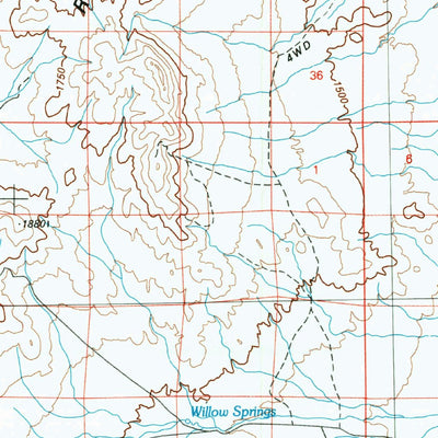United States Geological Survey Eugene Mountains, NV (1985, 100000-Scale) digital map