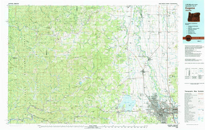 United States Geological Survey Eugene, OR (1980, 100000-Scale) digital map