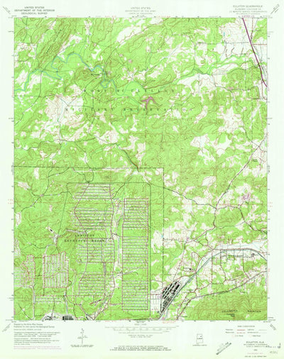 United States Geological Survey Eulaton, AL (1956, 24000-Scale) digital map