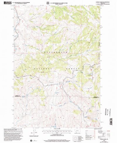 United States Geological Survey Eureka Basin, MT (1997, 24000-Scale) digital map