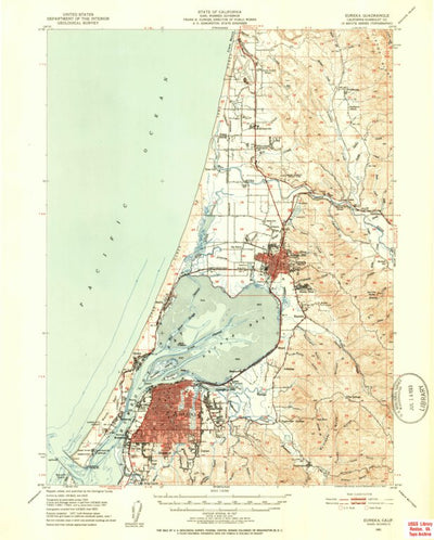 United States Geological Survey Eureka, CA (1951, 62500-Scale) digital map
