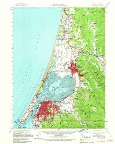 United States Geological Survey Eureka, CA (1959, 62500-Scale) digital map