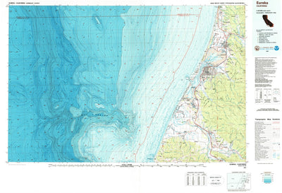 United States Geological Survey Eureka, CA (1987, 100000-Scale) digital map
