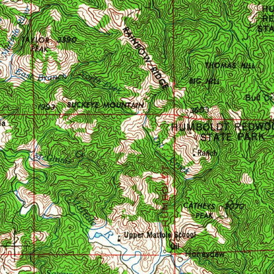 United States Geological Survey Eureka, CA-OR (1958, 250000-Scale) digital map