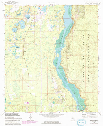 United States Geological Survey Eureka Dam, FL (1970, 24000-Scale) digital map