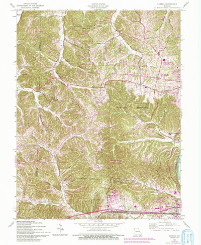 United States Geological Survey Eureka, MO (1954, 24000-Scale) digital map