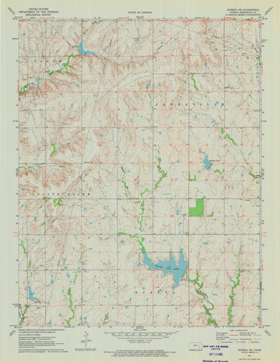 United States Geological Survey Eureka NE, KS (1971, 24000-Scale) digital map