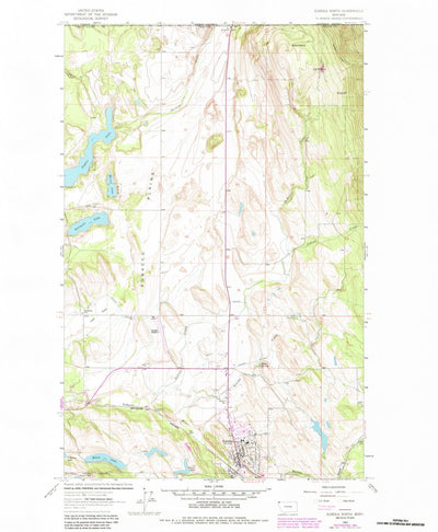 United States Geological Survey Eureka North, MT (1963, 24000-Scale) digital map