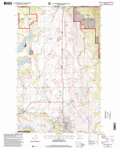 United States Geological Survey Eureka North, MT (1997, 24000-Scale) digital map