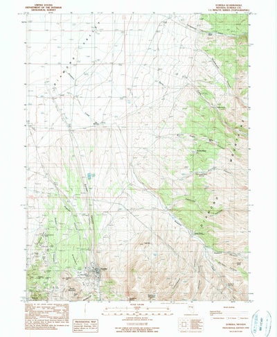 United States Geological Survey Eureka, NV (1990, 24000-Scale) digital map