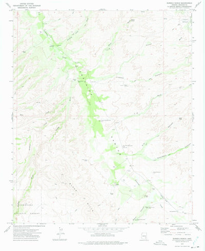 United States Geological Survey Eureka Ranch, AZ (1972, 24000-Scale) digital map