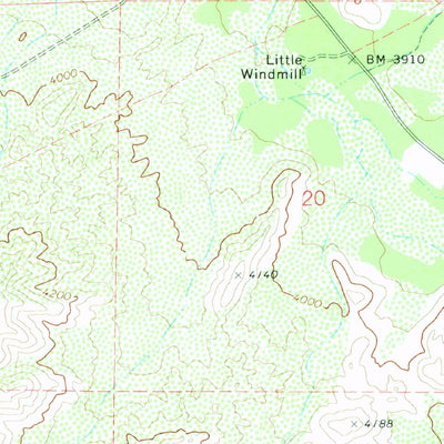 United States Geological Survey Eureka Ranch, AZ (1972, 24000-Scale) digital map