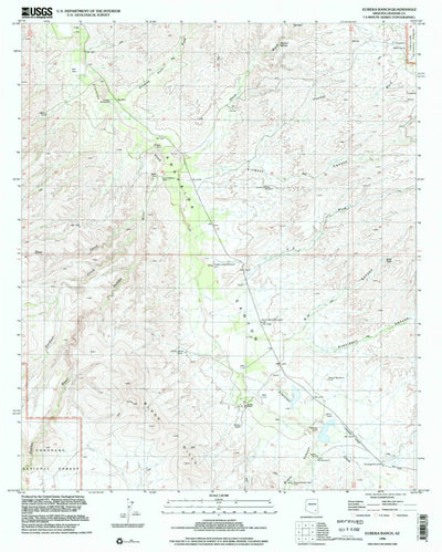 United States Geological Survey Eureka Ranch, AZ (1996, 24000-Scale) digital map