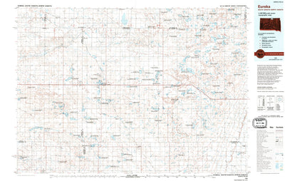 United States Geological Survey Eureka, SD-ND (1985, 100000-Scale) digital map