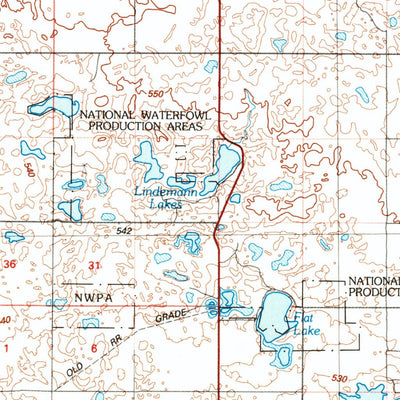 United States Geological Survey Eureka, SD-ND (1985, 100000-Scale) digital map