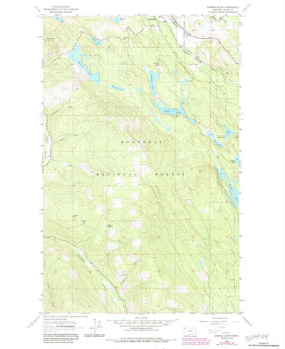 United States Geological Survey Eureka South, MT (1963, 24000-Scale) digital map