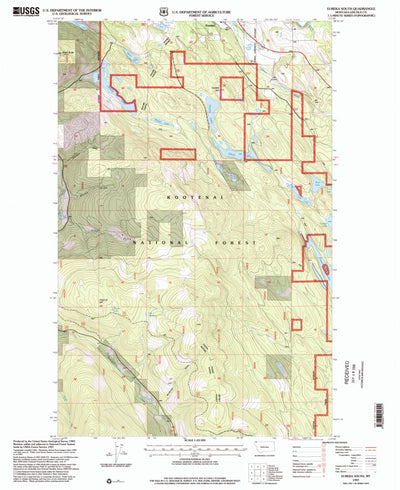 United States Geological Survey Eureka South, MT (1997, 24000-Scale) digital map