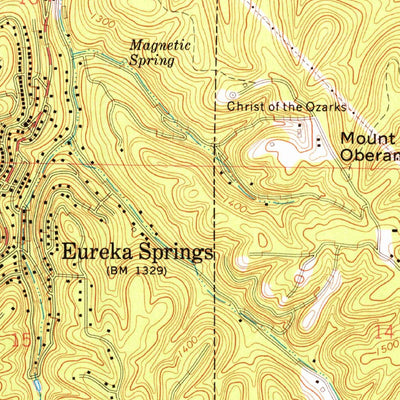 United States Geological Survey Eureka Springs, AR-MO (1972, 24000-Scale) digital map