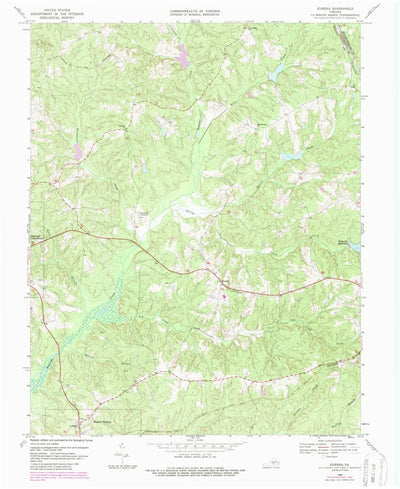 United States Geological Survey Eureka, VA (1968, 24000-Scale) digital map