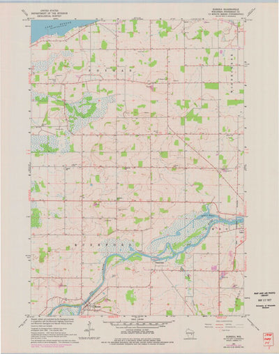 United States Geological Survey Eureka, WI (1961, 24000-Scale) digital map