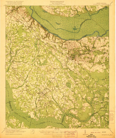 United States Geological Survey Eutawville, SC (1921, 62500-Scale) digital map