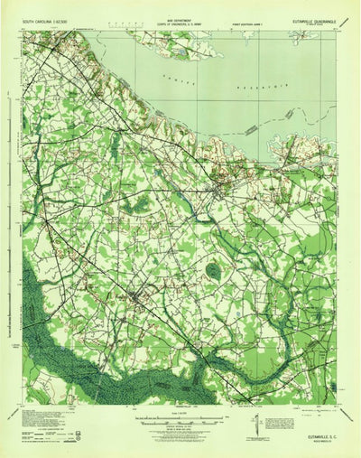 United States Geological Survey Eutawville, SC (1943, 62500-Scale) digital map