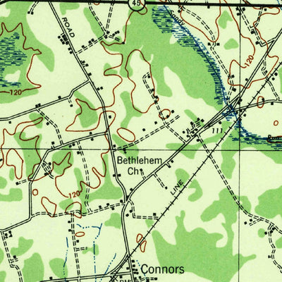United States Geological Survey Eutawville, SC (1943, 62500-Scale) digital map