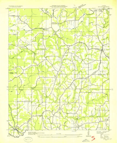 United States Geological Survey Eva, AL (1936, 24000-Scale) digital map