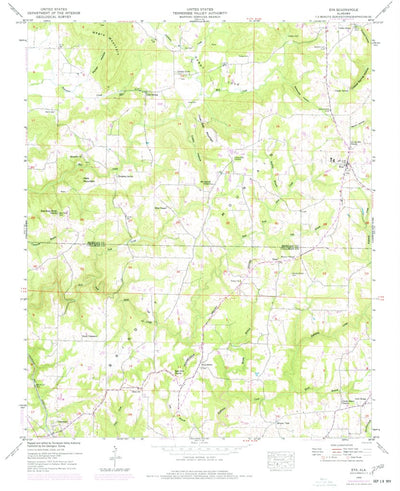 United States Geological Survey Eva, AL (1949, 24000-Scale) digital map