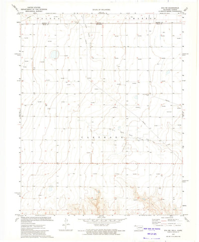 United States Geological Survey Eva NE, OK-KS (1973, 24000-Scale) digital map