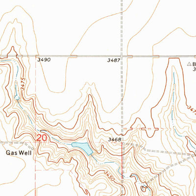 United States Geological Survey Eva NE, OK-KS (1973, 24000-Scale) digital map